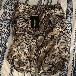 NWT snakeskin skirt